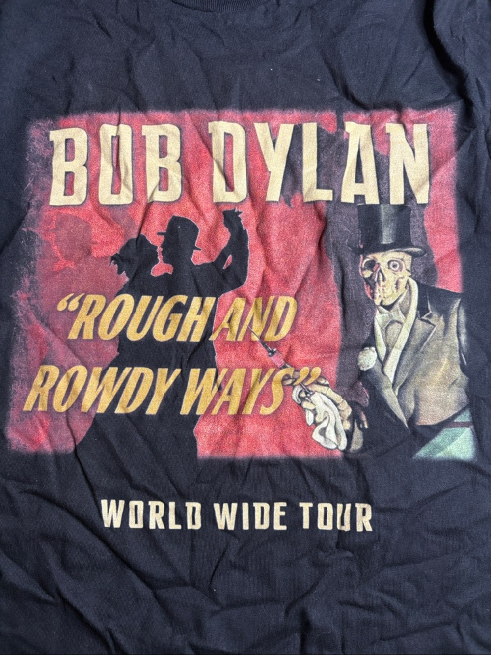 dylan Black Graphic 'Rough and Rowdy Ways' Tour Tee